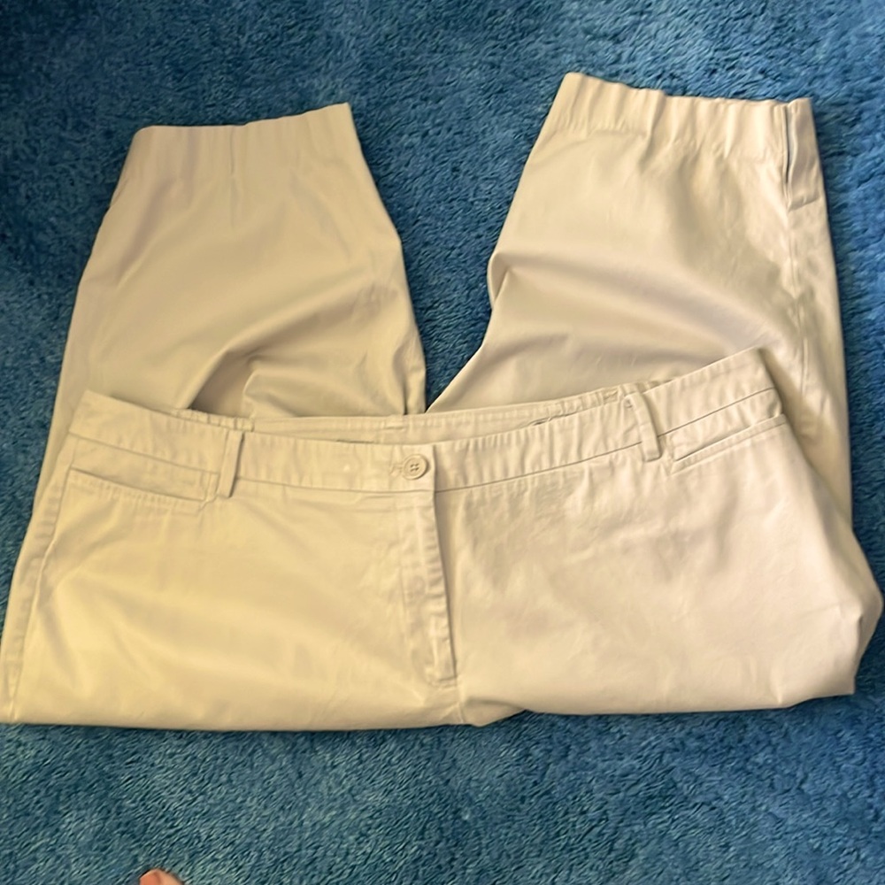 Talbots Tan Perfect Skimmer Capris Size 20 WP
